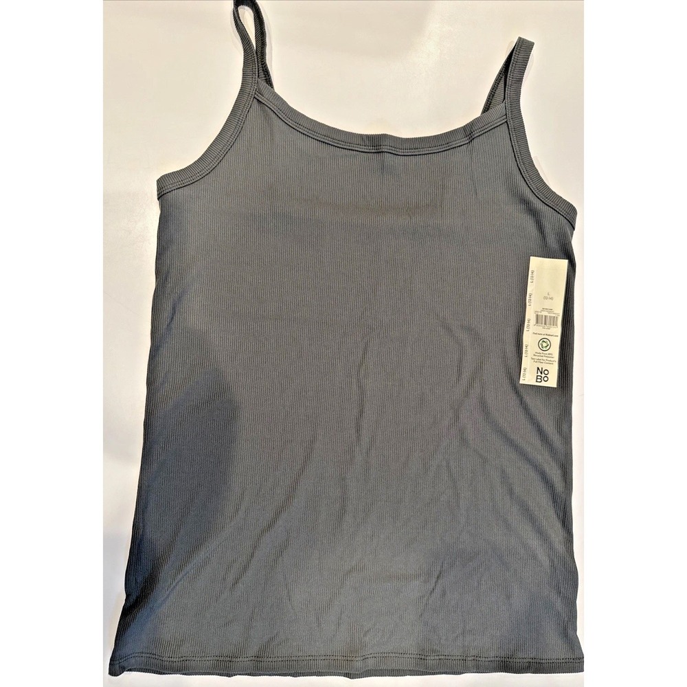 No Boundaries Ribbed Cami Green Midnight Large 12-14 New with Tags NWTs